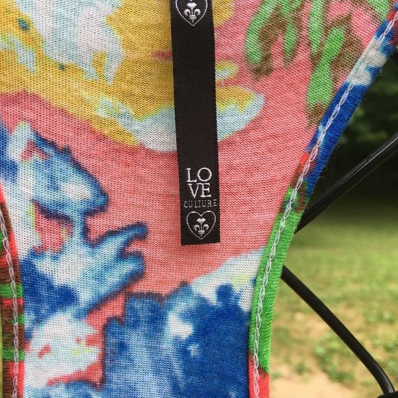 Love Culture Brightly Colored Floral Tank - Picture 3 of 3